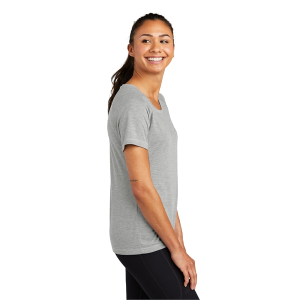 Sport-Tek Ladies PosiCharge Tri-Blend Wicking Scoop Neck ...